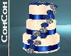 Blue/Sllver Rose Cake