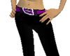 Black pants purple belt
