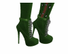 green suede boot