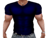 Blue VNeck Muscle Shirt