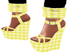 Yellow Plaid Sandals