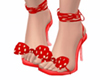 Bow Retro Heels Red