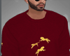 MT Red Print Sweater