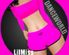 LilMiss H Pink Gym Shrts
