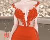 梅 bride orange gown