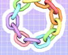 Rainbow Chain Bracelet L
