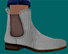 Gray Knit Chelsea Boot M