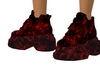 red animated shoes