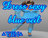 Dress sexy blue veil
