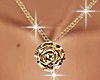Rose Necklace Gold 24K