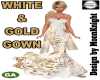 White&Gold Fishtail Gown