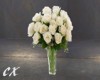 CX White Roses in Vase