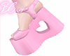 ♥pink heart wedges