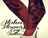 Aloha Flower Leg Tattoo