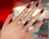 ♥Red Gold Nails