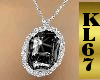 [KL]necklace black bling