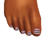 Blue/Silver Toe Nails