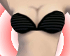 Black Striped Bikini Top