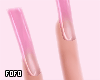 pink french nails