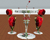 Red rose table
