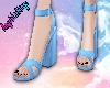Blue Platform Sandals