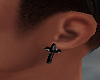 BLACK Cross Earrings