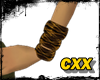 (CXX) gold/blk bracelet