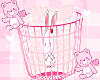 bunny pillow basket <3