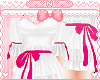 Pink White Dress Female
