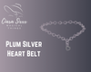 Plum Silver Heart Belt