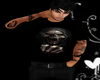 Blk Skull Tee With Tatto