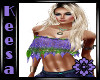 Lacey Top Purple Green 