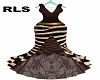 RLS Brown Zebra LaceGown