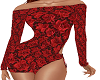 Red Black Lace Dress