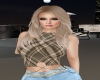Brown Plaid Crop
