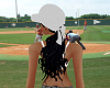 Baseball Cap w/ Black Ha