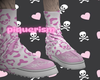 warmers + boots pink