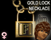 Gold Lock Necklace F (F)