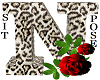 Leopard Rose Letter N