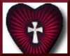 White Cross on Red Heart