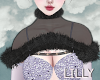 holiday fur cape black