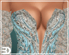 Teal Silver Open Gown