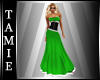 Green long xmas dress