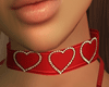 Red leather choker