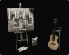 df: easel with old photo