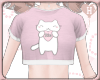 |H| Pink Cat Ilu T-shirt