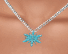 Blue Snowflake Necklace