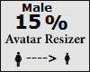 Avatar scaler 15% Male