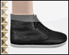 A. Black Leather Sneaker