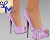 !LM Pink Satin Bow Heels
